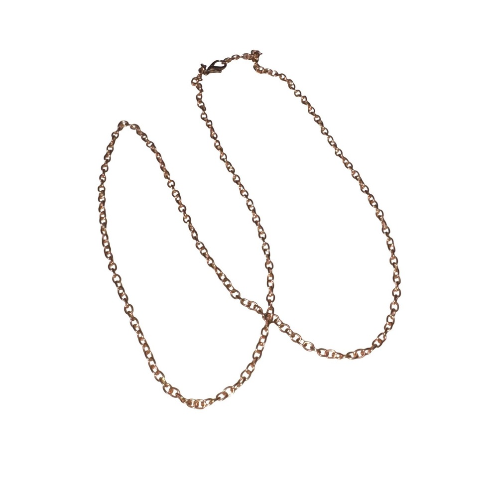 Rose Gold Tone Cable Chain Necklace Minimalist Dainty Link‎ Jewelry Women
